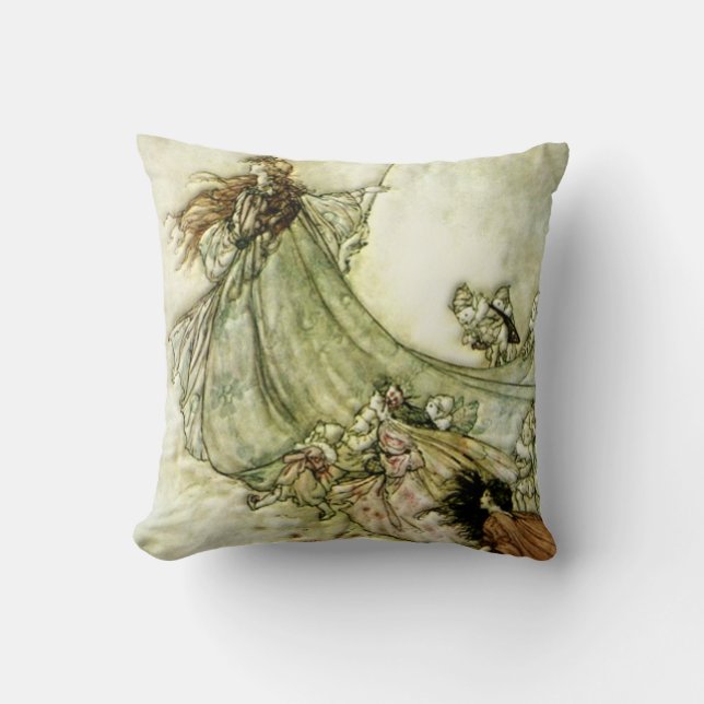 Älvor bort - Arthur Rackham Kudde (Framsida)