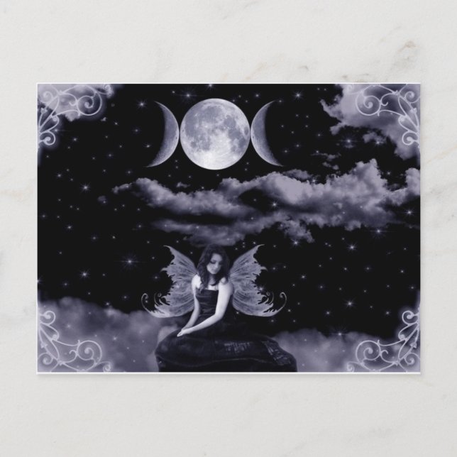 Älvor, drakar och Måne Vykort (Framsida)