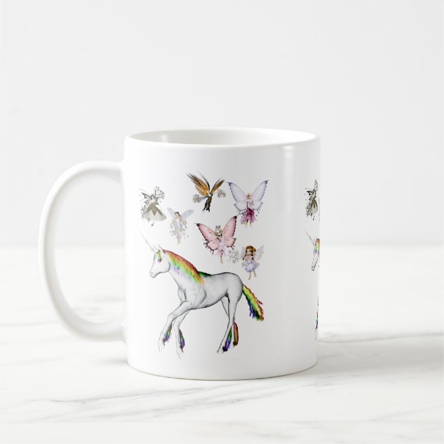 Älvor Färg Unicorn Kaffemugg (Vänster)