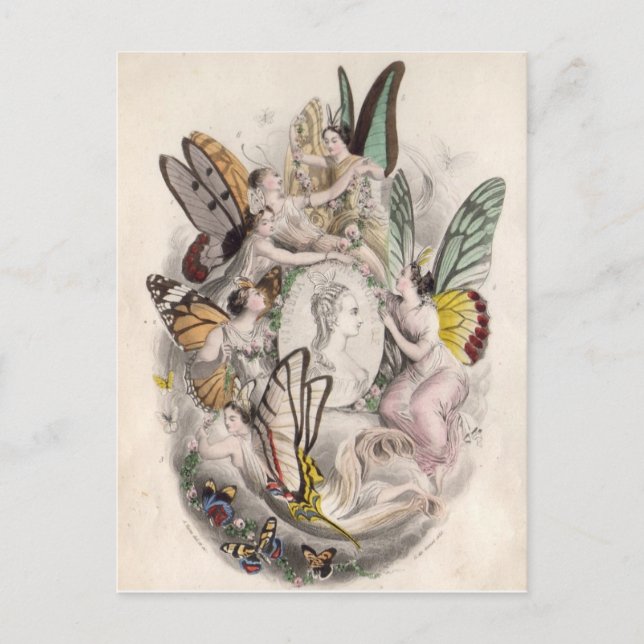 Älvor för antika Älvor Nymphs Skriv ut Vykort (Framsida)