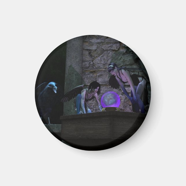 Älvor för nyfiken Kråka Magnet (Framsidan)