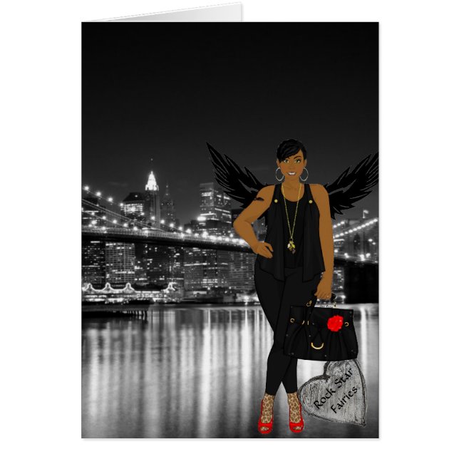 Älvor för rockstjärna - tomt kort (Framsidan)