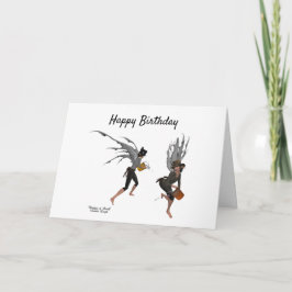 Älvor för Twin Boy Rain Birthday Greeting Card Kort