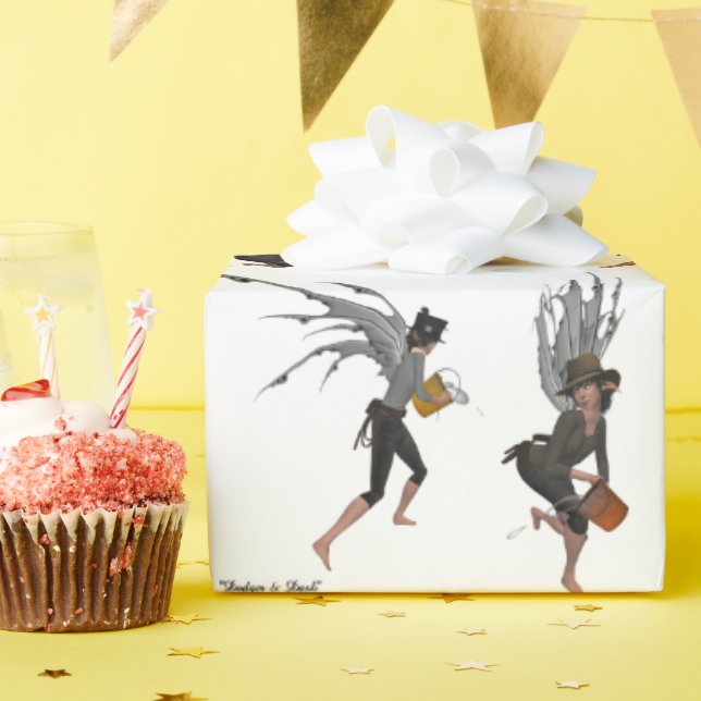 Älvor för Twin Boy Rain Wrapping Papper Presentpapper (Födelsedagsfest)