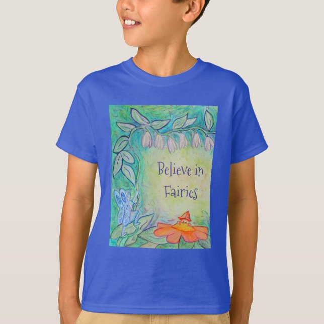 Älvor i Barnen Garden Anpassningsbar T-Shirt (Framsida)