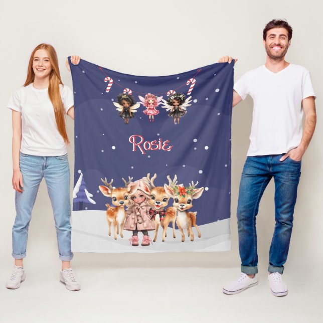 ÄLVOR i  CANDY CANE Fleecefilt (På plats)