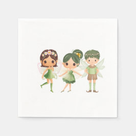 Älvor i Gröntens Pappra skålar Pappersservett