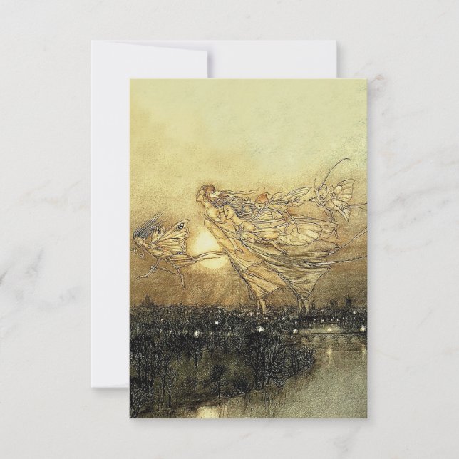 “Älvor i Kensington Gardens” av Arthur Rackham OSA Kort (Framsida)