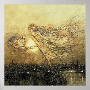 "Älvor i Kensington Gardens" av Arthur Rackham Poster