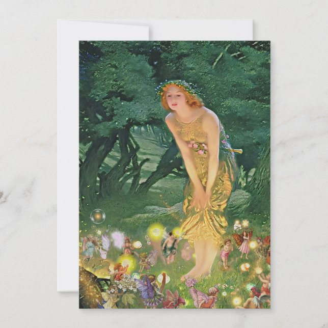 Älvor i månsken inbjudningar (Framsida)