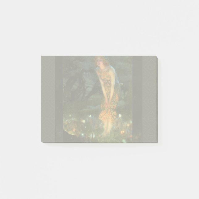 Älvor i mejerikretsen mitt i sommaren Kväll Post-it Block (Framsida)