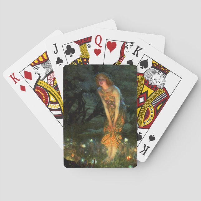 Älvor i mejerikretsen mitt i sommaren Kväll Spelkort (Baksidan)