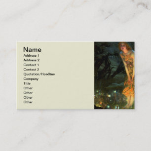 Älvor i mejerikretsen mitt i sommaren Kväll Visitkort