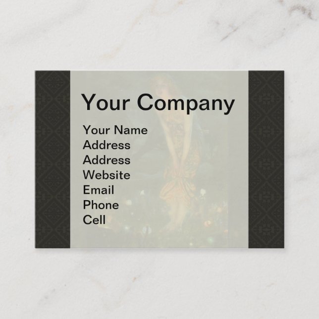 Älvor i mejerikretsen mitt i sommaren Kväll Visitkort (Framsida)