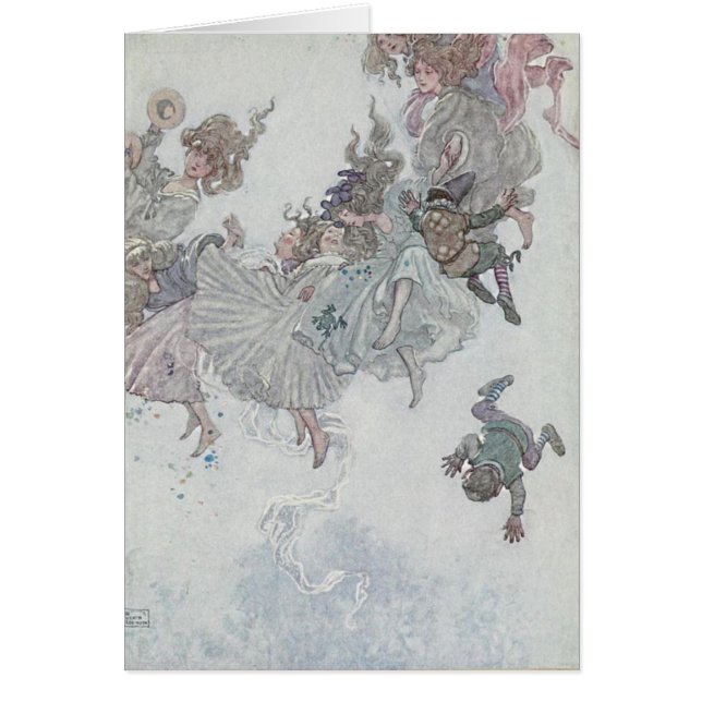 Älvor och Imp Himlar Cloud Andersen's Fairy Tales Hälsningskort (Framsidan)