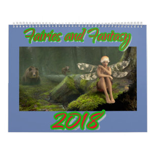 Älvor och kalender för fantasi 2018