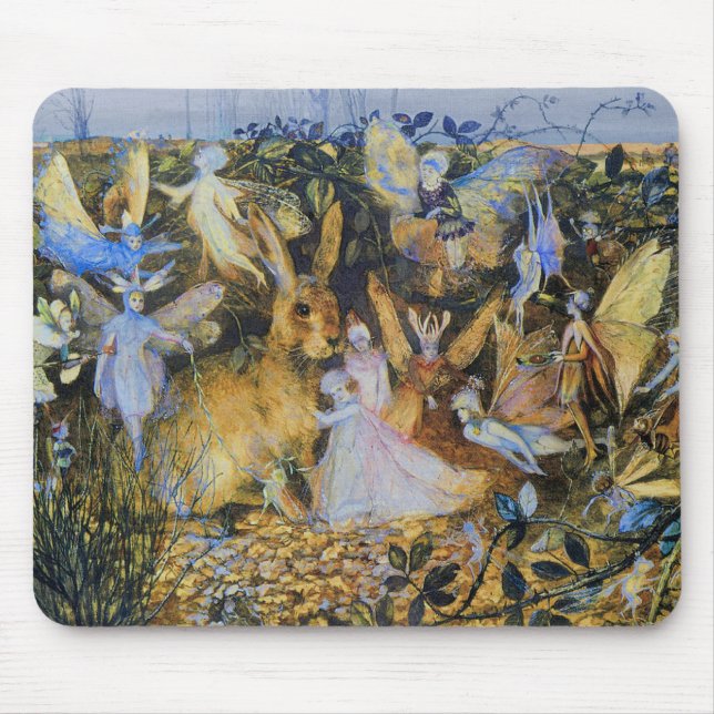 Älvor och kanin musmatta (Framsidan)