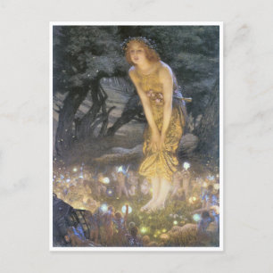 Älvor på midsommarafton av Edward R. Hughes Vykort
