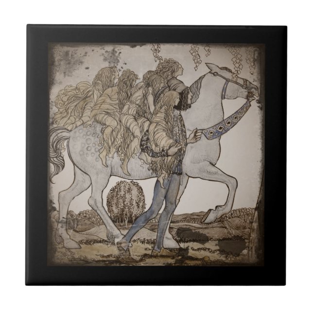 Älvor på White Horse Kakelplatta (Framsidan)