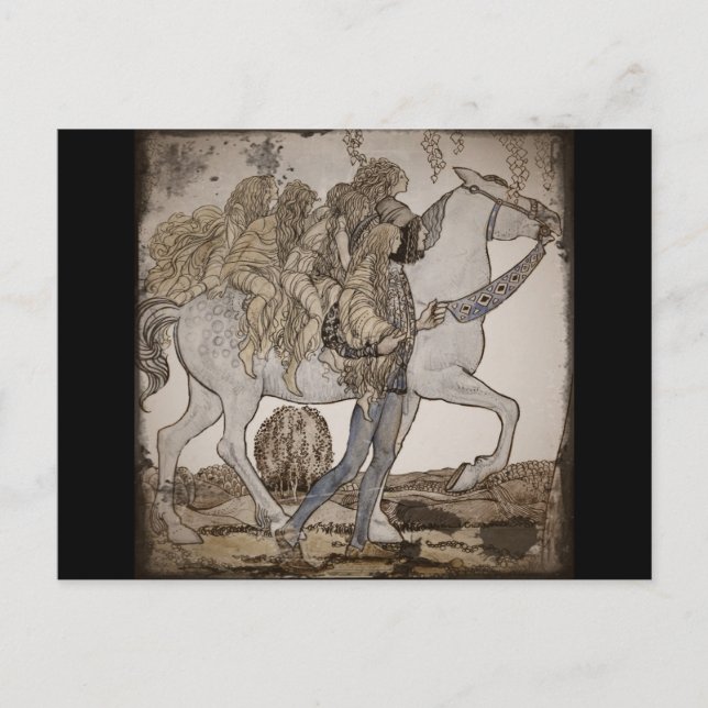 Älvor på White Horse Vykort (Framsida)