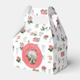 Älvor Rosa Blommigt Mushroom Fairy Castle Birthday Presentaskar