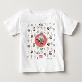 Älvor Rosa Blommigt Mushroom Fairy Castle Monogram T Shirt