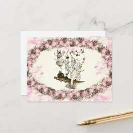 Älvor som dansar Vintage Flowers Vykort