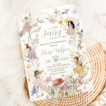 Älvor Wildblommor Flower Meadow Baby Shower