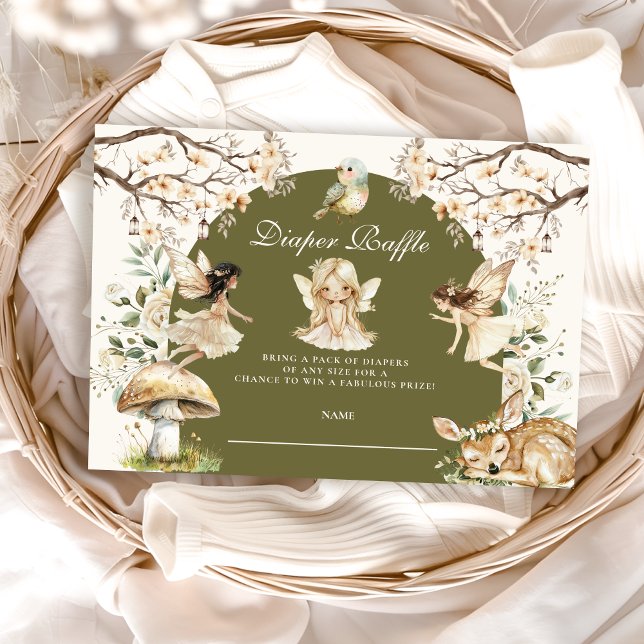 Älvor Wildblommor Flower Meadow Diapper Raffle Tilläggskort (Skapare uppladdad)