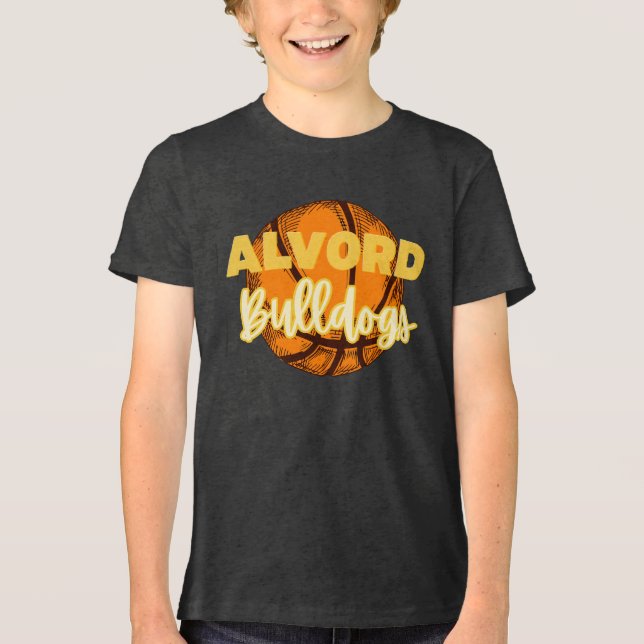 Alvord TX Bulldog Basketball T-Shirt (Framsida)