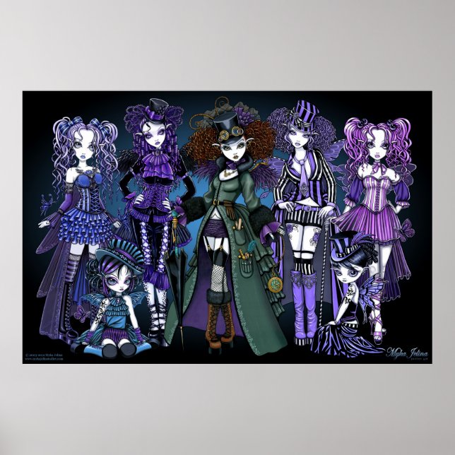 Älvorna Couture Myka Jelina Fantasy Art Poster (Framsidan)