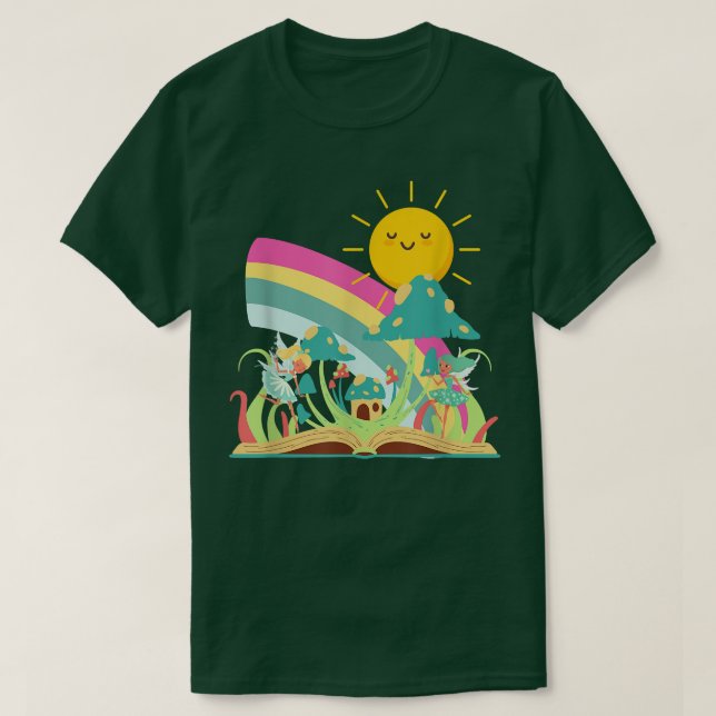 Älvorna Rainbows och Sunshine Bok T Shirt (Design framsida)