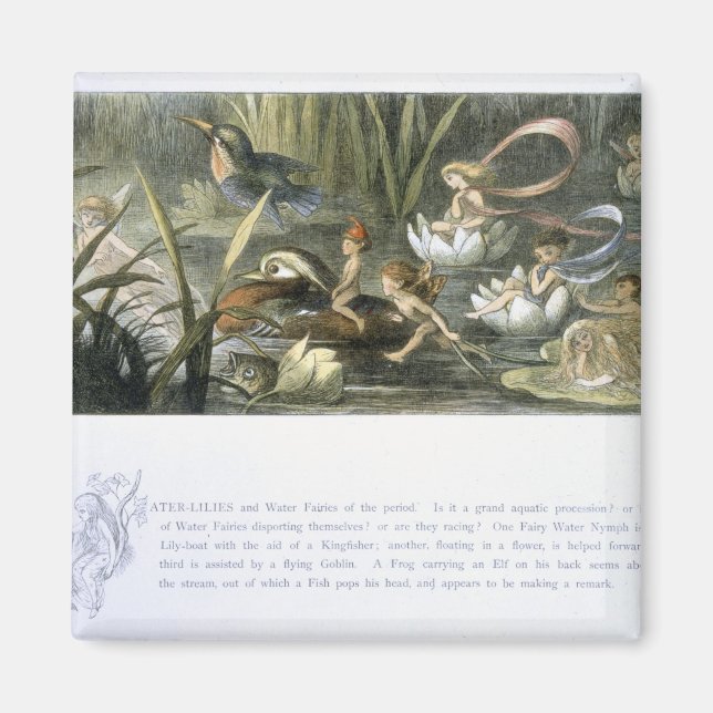 Älvorna vatten-Lilies och Vatten, illustration frå Magnet (Framsidan)