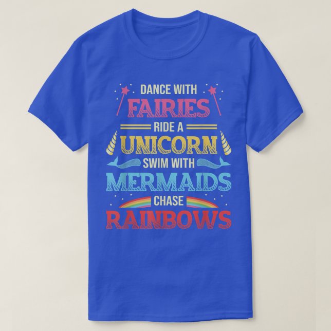 Älvors Unicorns Sjöjungfruars RaindbowsLove Fairyt T Shirt (Design framsida)