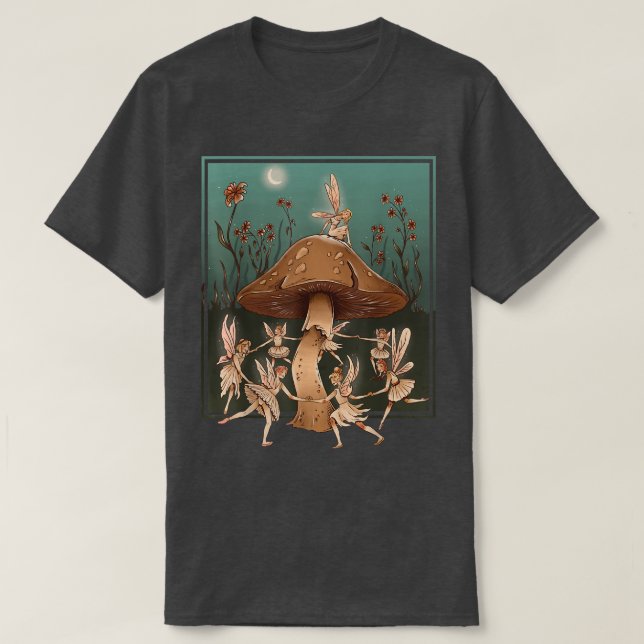Älvors Vintage Mushroom T Shirt (Design framsida)