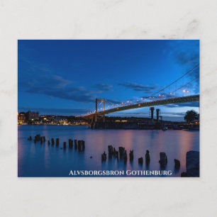 Älvsborgsbron Göteborg Solnedgång Himmel Vykort