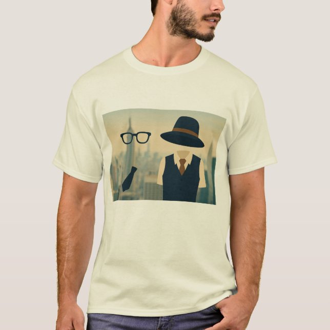 Alvy & Annie - Minimalist NYC Skyline Silhouette T Shirt (Framsida)