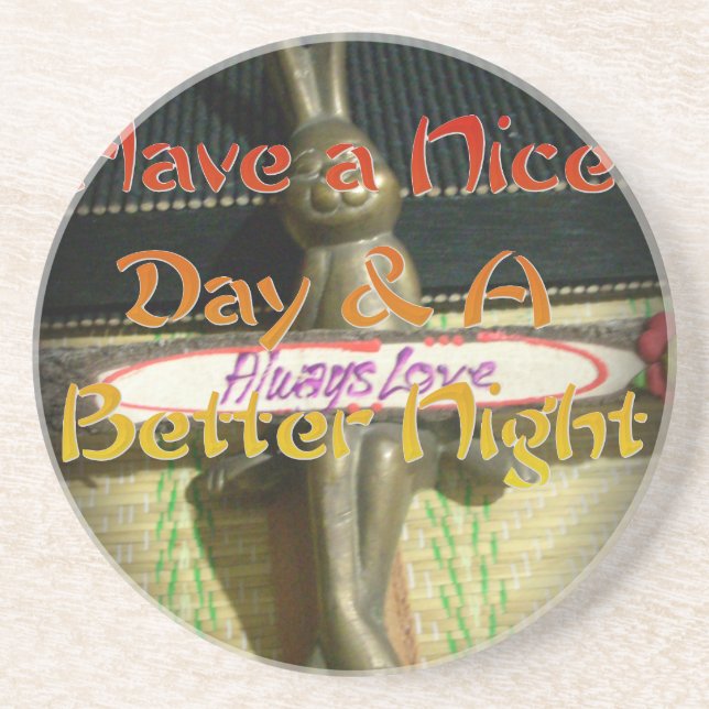 Alwaus Kärlek Hakuna Matata har en trevlig dag. Underlägg Sandsten (Framsidan)