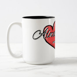 "Always and Forever" Heart Mug Två-Tonad Mugg