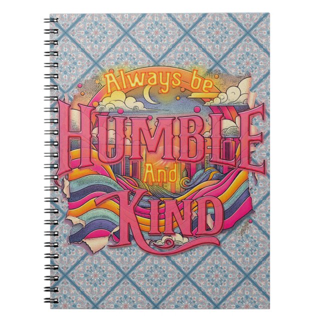 "Always Be Humble And Kind" Spiral Notebook Anteckningsbok (Framsidan)