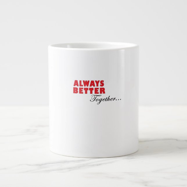 Always Better Together Minimal Aesthetic  Jumbo Mugg (Framsidan)
