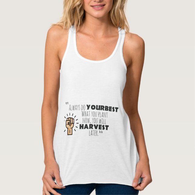 always do your best motivational design  linne med racerback  (Framsida)