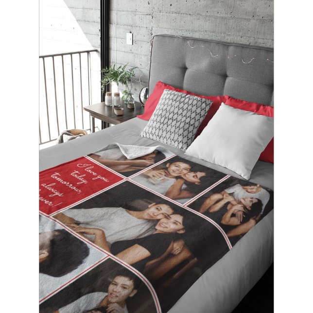 Always & Forever Modern 6 Photo Collage Fleecefilt (Skapare uppladdad)