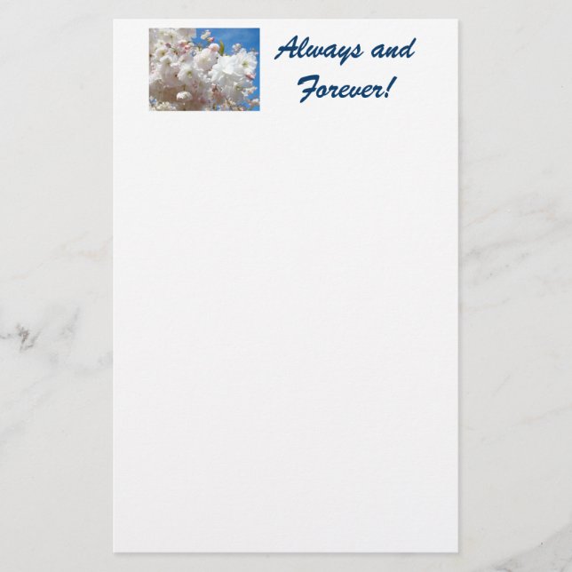 Always & Forever pappersvaror Blue Sky Blossoms Brevpapper (Framsida)
