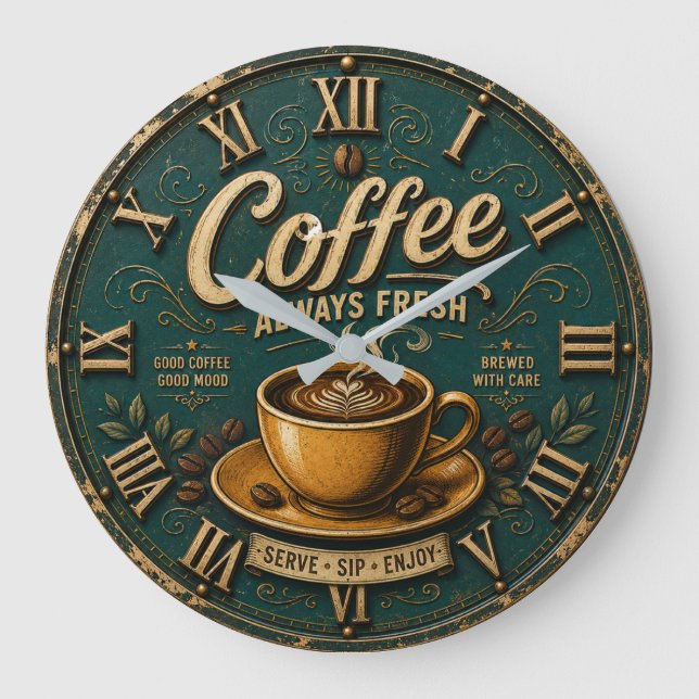 Always Fresh Coffee  Stor Klocka (Framsida)