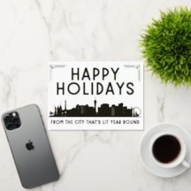 ALWAYS LIT Vegas Glad helg Greeting Card