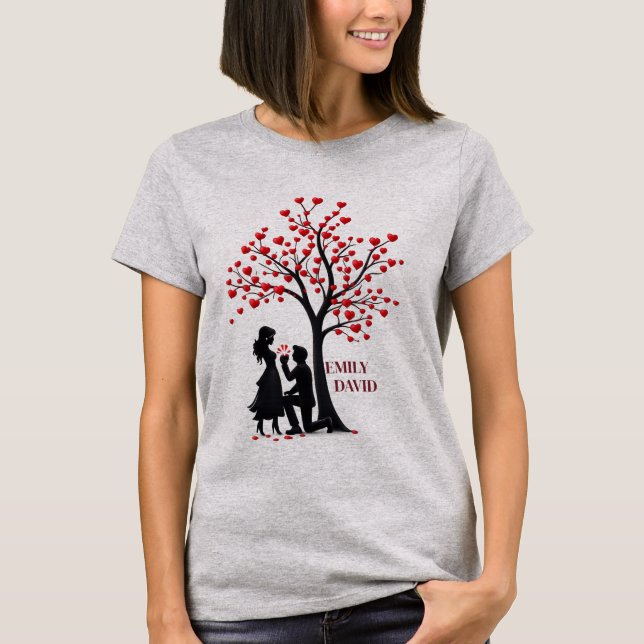 Always Love Wins Romantic Couple Women’s T-Shirt. T Shirt (Framsida)