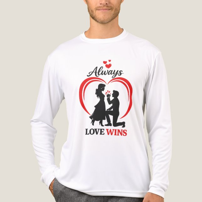 Always Love Wins Unisex Long Sleeve Tee (Framsida)
