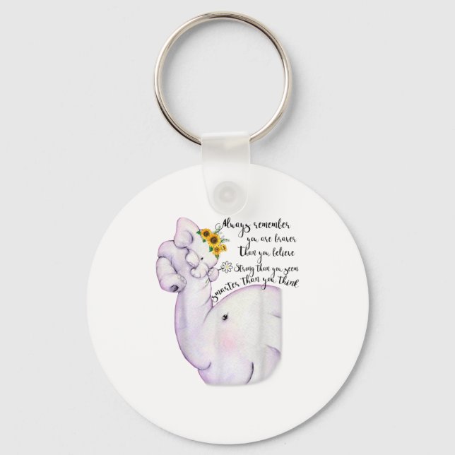 Always Remember You Are Braver Than You Believe Mo Nyckelring (Framsida)