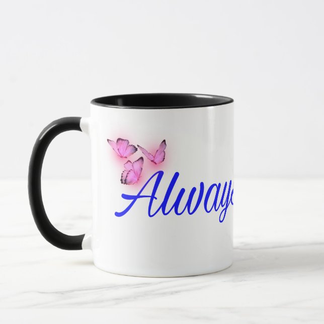 Always – Romantic Minimalist Mug Mugg (Vänster)